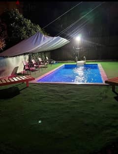 lovely villa pool 5 roomتحفه فنيه ، وسعر لقطه فيلا مفروشه  مكيفه بيسين 0