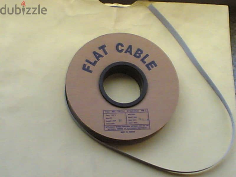 flat cable,28 AWGX10C PITCH: 1.2MM,Grey 100 FT per reel كابل مبطط 2