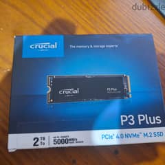 Crucial P3 Plus 2TB PCIe Gen4 3D NAND NVMe M. 2 SSD, up to 5000MB/s 0