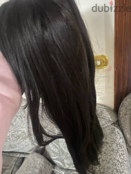 باروكة شعر طبيعي من wigs shop by Dina 1