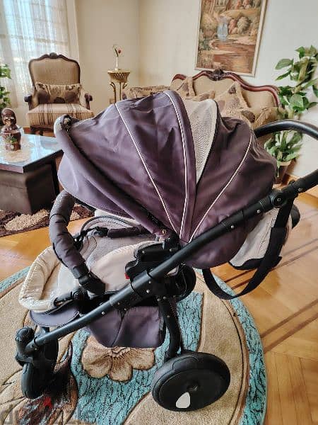 Tutti zippy stroller and car seat from abroad طقم سترولر و كار سيت 5