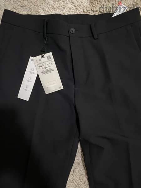 Zara  black suit trouser / بنطلون بدلة زارا اسود 2