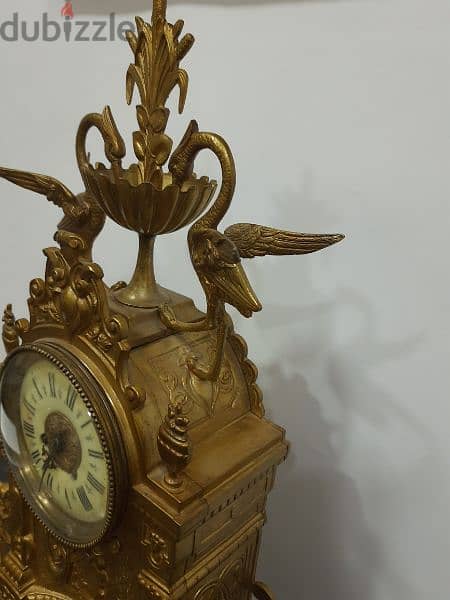 ساعة برونز أوربي شغل قديم حجم كبير 6