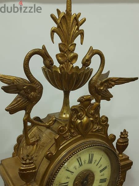 ساعة برونز أوربي شغل قديم حجم كبير 13