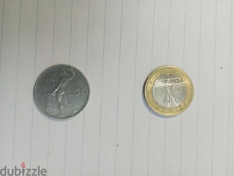 يورو و 50 ليرة ايطالية 0