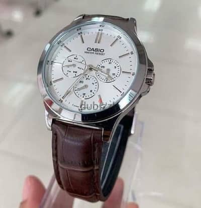 brown casio watch