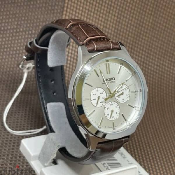 brown casio watch 1