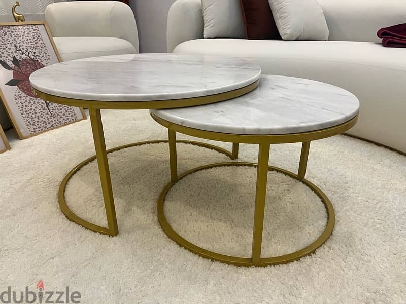 Marble/Steel Coffee Table 1