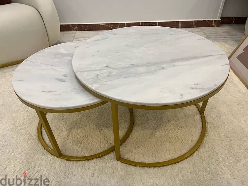 Marble/Steel Coffee Table 2