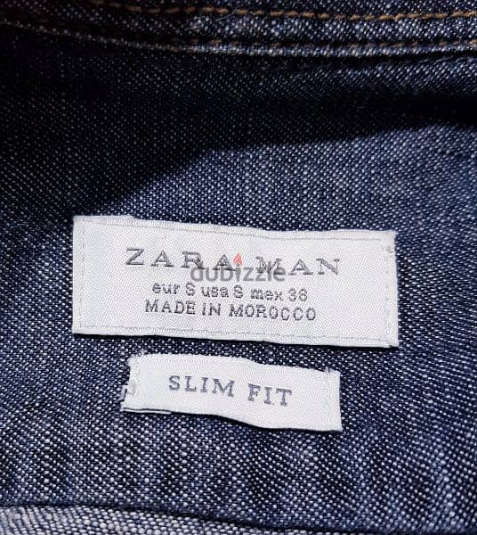 قميص جينز  ZARA أورجينال 2