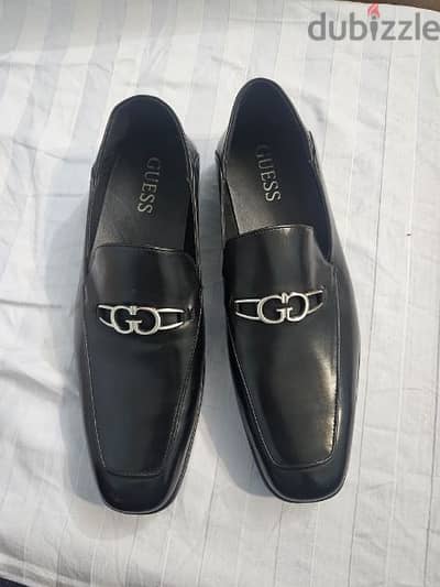 Guess Hawner Faux Leather Square Toe Slip-on Loafer Shoes Cogna