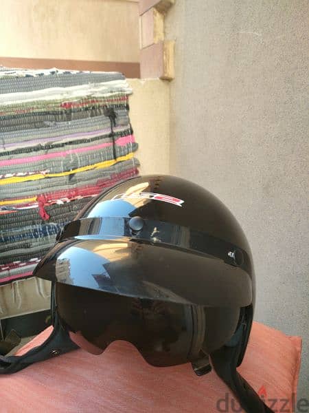 helmet  for sale LS2 half face black in rare condition 2