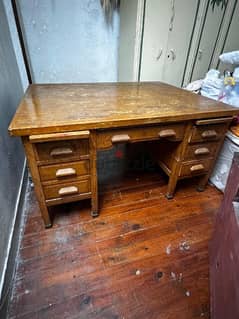 مكتب خشب زان شغل قديم 0