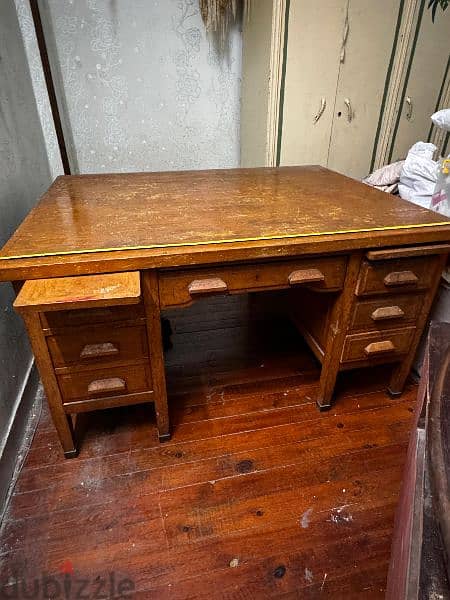 مكتب خشب زان شغل قديم 3