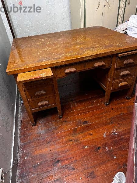 مكتب خشب زان شغل قديم 4