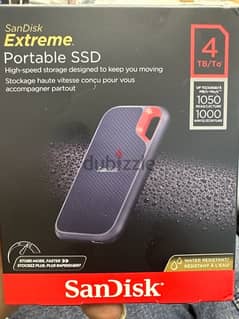 SanDisk 4TB Extreme Portable SSD - Up to 1050MB/s, USB-C, USB 3.2 Gen2 0