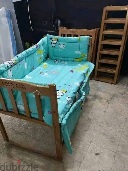سرير اطفال خشب زان 6
