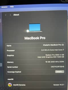 MacBook Pro touchbar (15-inch, 2018)
