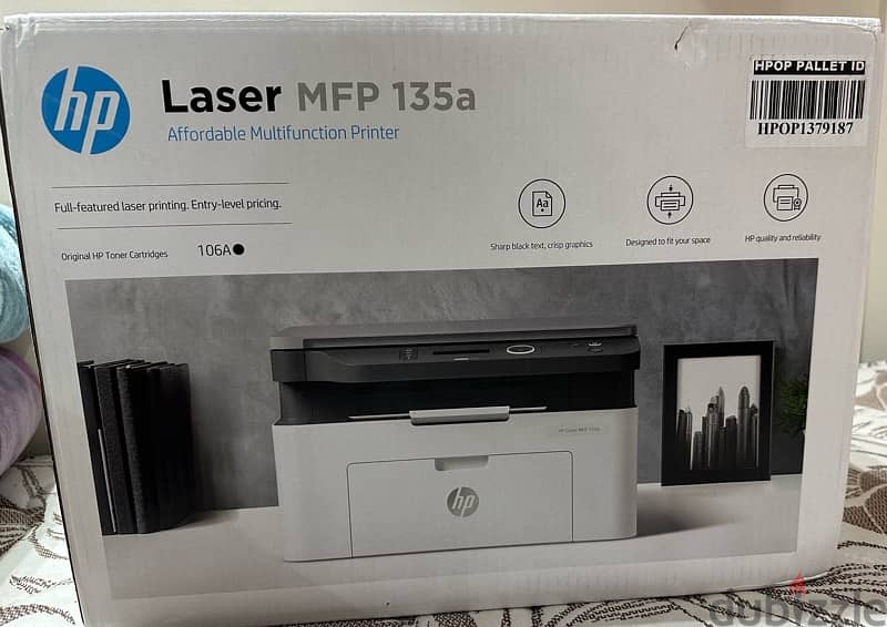 طابعة HP Laser MFP 135a متعددة المهام للطباعة والنسخ والمسح الضوئي 3