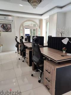 خلية عمل _  Work Station _ بارتيشن مكاتب _ Partition  
خشب mdf افراد6