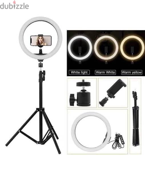 white ring light size 33 with stand 0