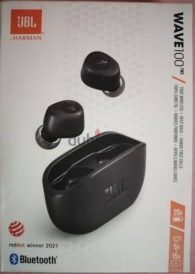 Wireless headphones JBL wave 100TWS original - used سماعة بلوتوث