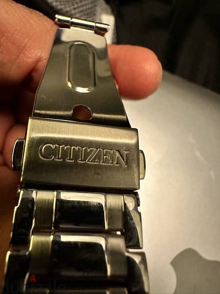 CITIZEN Eco-Drive White Dial Moon Phase ساعه قمريه بالتاريخ واليوم 1