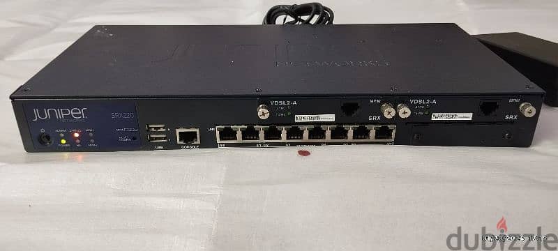 JUNIPER SRX220H Router with 2VDSL MODULE. . حالة ممتازة جدا 2