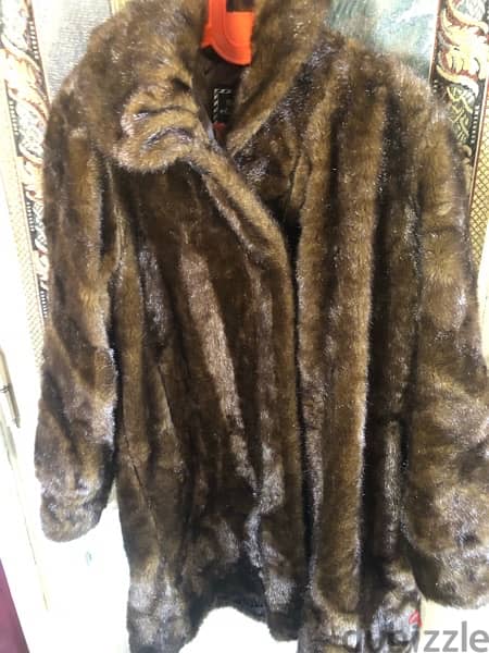 بالطو فرو مستورد Natural Fur Coat Mink Female Free Size 8