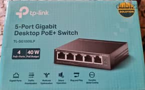 tp link 5-Port Gigabit
Desktop PoE+ Switch 0