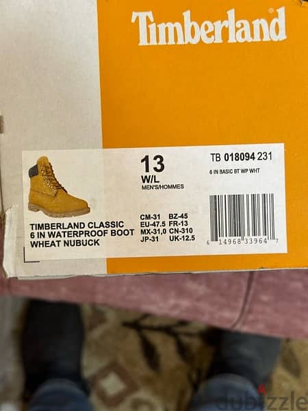 timberland original shoes yellow boot 47.5  from usa 1