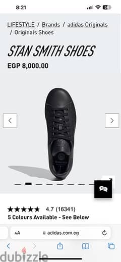Adidas stan smith black size 41:1/3(New)