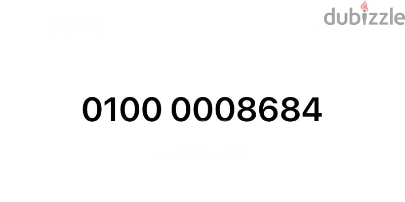 0100 000 8684 vip Vodafone number 0