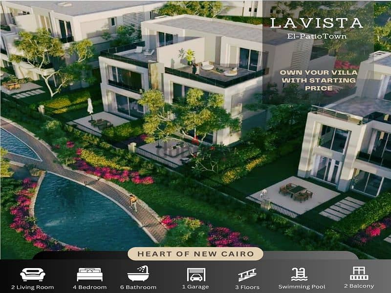 Book a villa in the new Launch La Vista, next to the American University 9