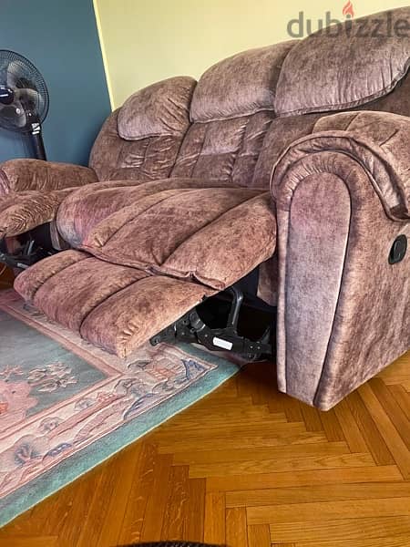2 recliner sofas for sale - slightly used. 3