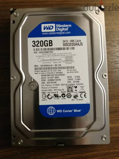 Western Digital 320 GB , Seagate 250 GB