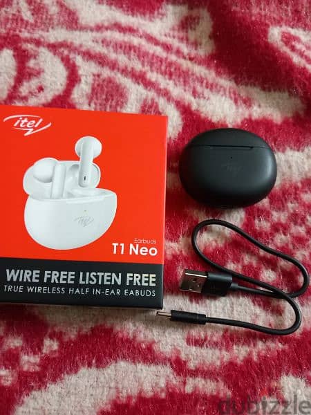 سماعة لاسلكية Ear Eabuds  wireless ماركة itel T1 Neo بحالة الجديد 1