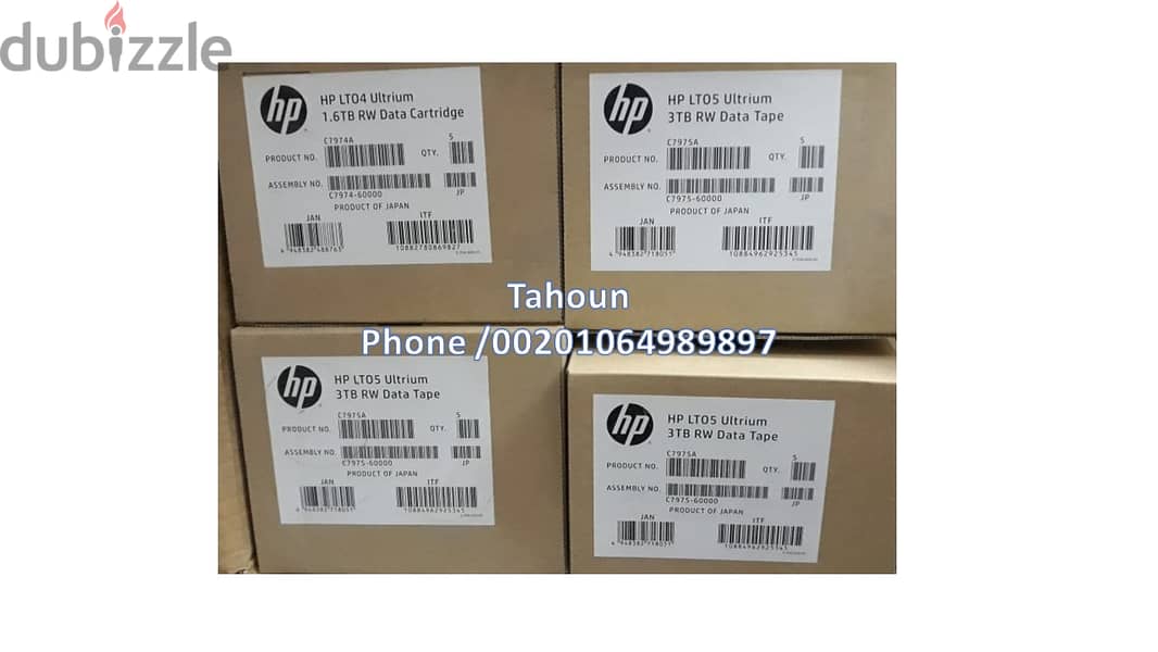 شرائط تخزين من نوع   (   HP  ( LTO-5  3TB  C7975A )  &  ( LTO-4 1.6TB 2