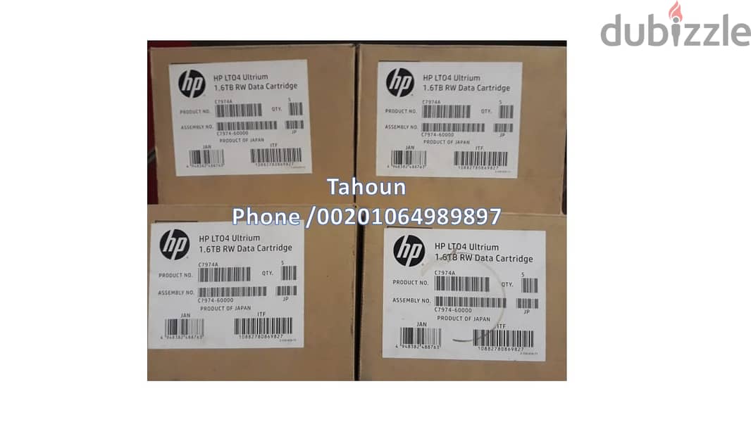 شرائط تخزين من نوع   (   HP  ( LTO-5  3TB  C7975A )  &  ( LTO-4 1.6TB 4