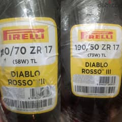 Pirelli Diablo Rosso III 120/70 ZR17 Front & 190/50 ZR17 Rear 0