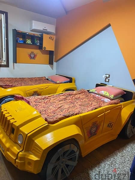 غرفة نوم للاطفال والشباب تركي مستورده شاسيه حديد  مميزه 2