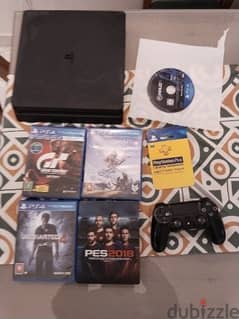 playstation 4 slim with 3 months ps plus Saudi  and 5 cd soft 11.02