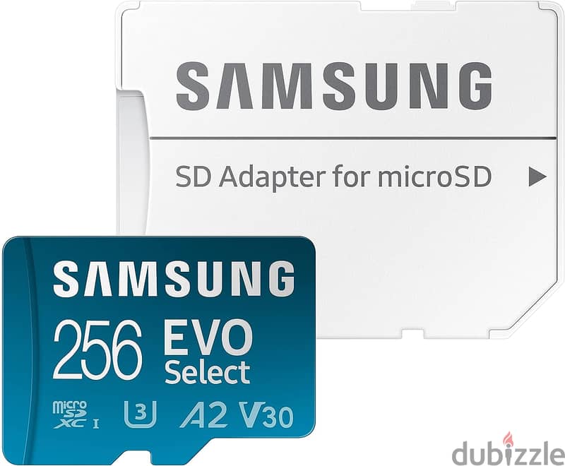 SAMSUNG EVO Select Micro SD-Memory-Card + Adapter, 256GB microSDXC 1