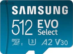 SAMSUNG EVO Select Micro SD-Memory-Card + Adapter, 512GB microSDXC 0