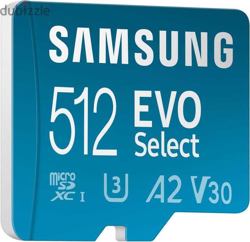 SAMSUNG EVO Select Micro SD-Memory-Card + Adapter, 512GB microSDXC 3