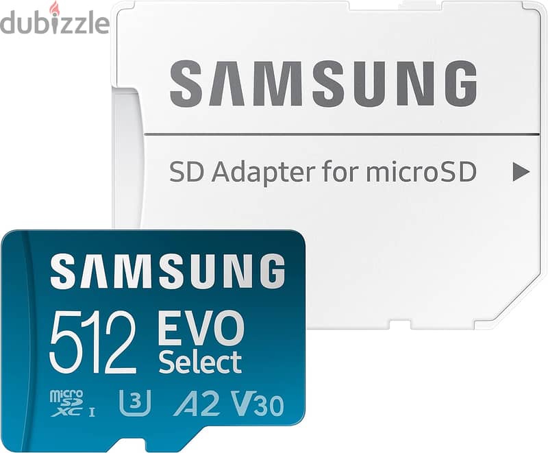 SAMSUNG EVO Select Micro SD-Memory-Card + Adapter, 512GB microSDXC 4