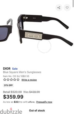 Dior CD SU 10B0 sunglasses - نضارة ديور اصلية