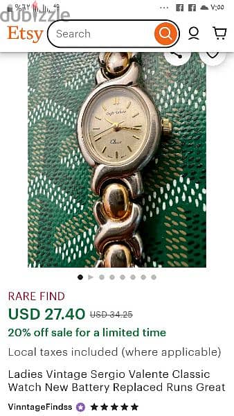 ساعة يد حريمي ماركةسيرجيو ڤالنتي كلاسيك   صناعة ياباني . . 2