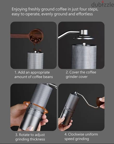 مطحنة بن يدوية سباعية manual coffee grinder 7