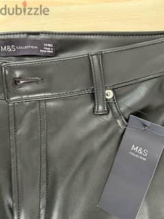 Marks & Spencer New Leather Pants - Size 14 0